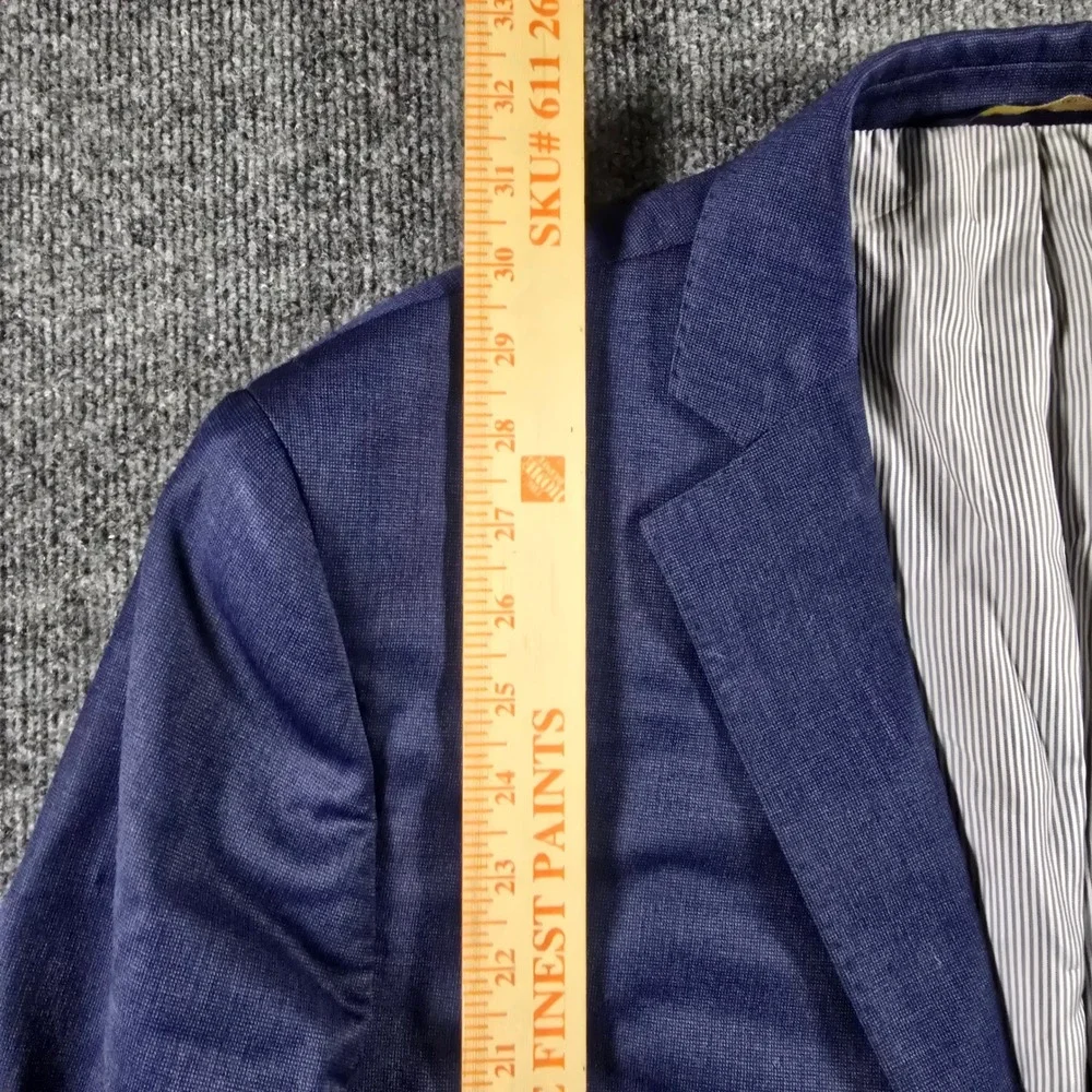 Brooks Brothers Explorer Regent Fit Blazer Blue Wool Blend Sport Coat 44R Mens